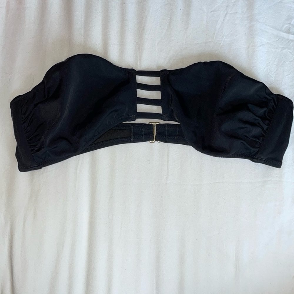 PINK VS Black Bandeau bikini top. Size S.